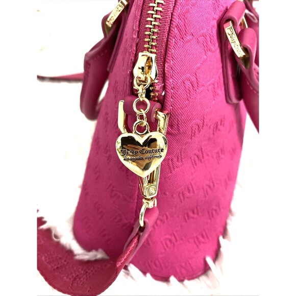 Juicy Couture Team Juicy Forever Satchel With Wallet Raspberry Tart Hot Pink - Picture 12 of 12